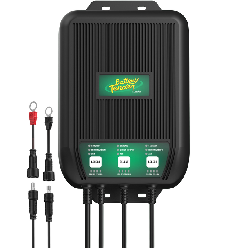 Battery Tend Battery Charger, Wavecharge Pro, For 12 Volt Batteries, Automotive 3-BANK Charger – 022-1008-DL-WH