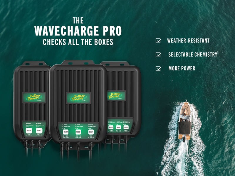 Battery Tend Battery Charger, Wavecharge Pro, For 12 Volt Batteries, Automotive 3-BANK Charger – 022-1008-DL-WH