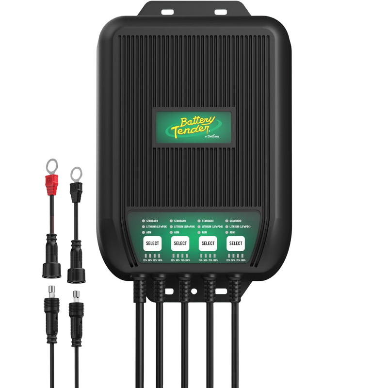 Battery Tend Battery Charger, Wavecharge Pro, For 12 Volt Batteries, Automotive 4-BANK Charger – 022-1009-DL-WH