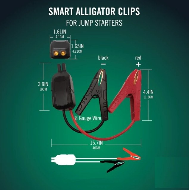 Battery Tend Battery Jump Starter, Provide Auxiliary Power to Start 8 Liter Gasoline/6.5 Liter Diesel Engines – 030-2040-WH