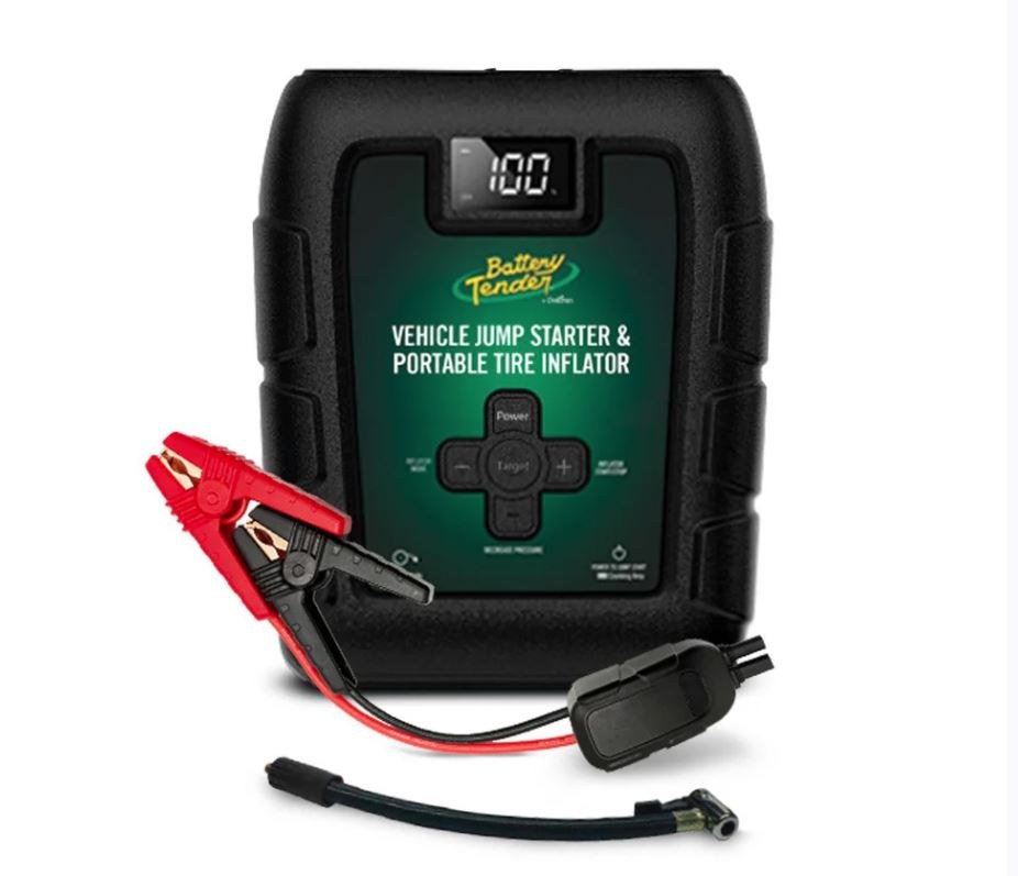 Battery Tend Battery Jump Starter, Provide Auxiliary Power to Start 4 Liter Gasoline/2 Liter Diesel Engines, 800 Peak Amp – 030-3010-WH