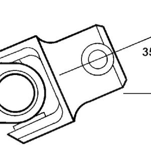 Borgeson Steering Shaft Universal Joint, 3/4 Inch – 36 Spline X 3/4 Inch Dd, Steel, Single – 013449
