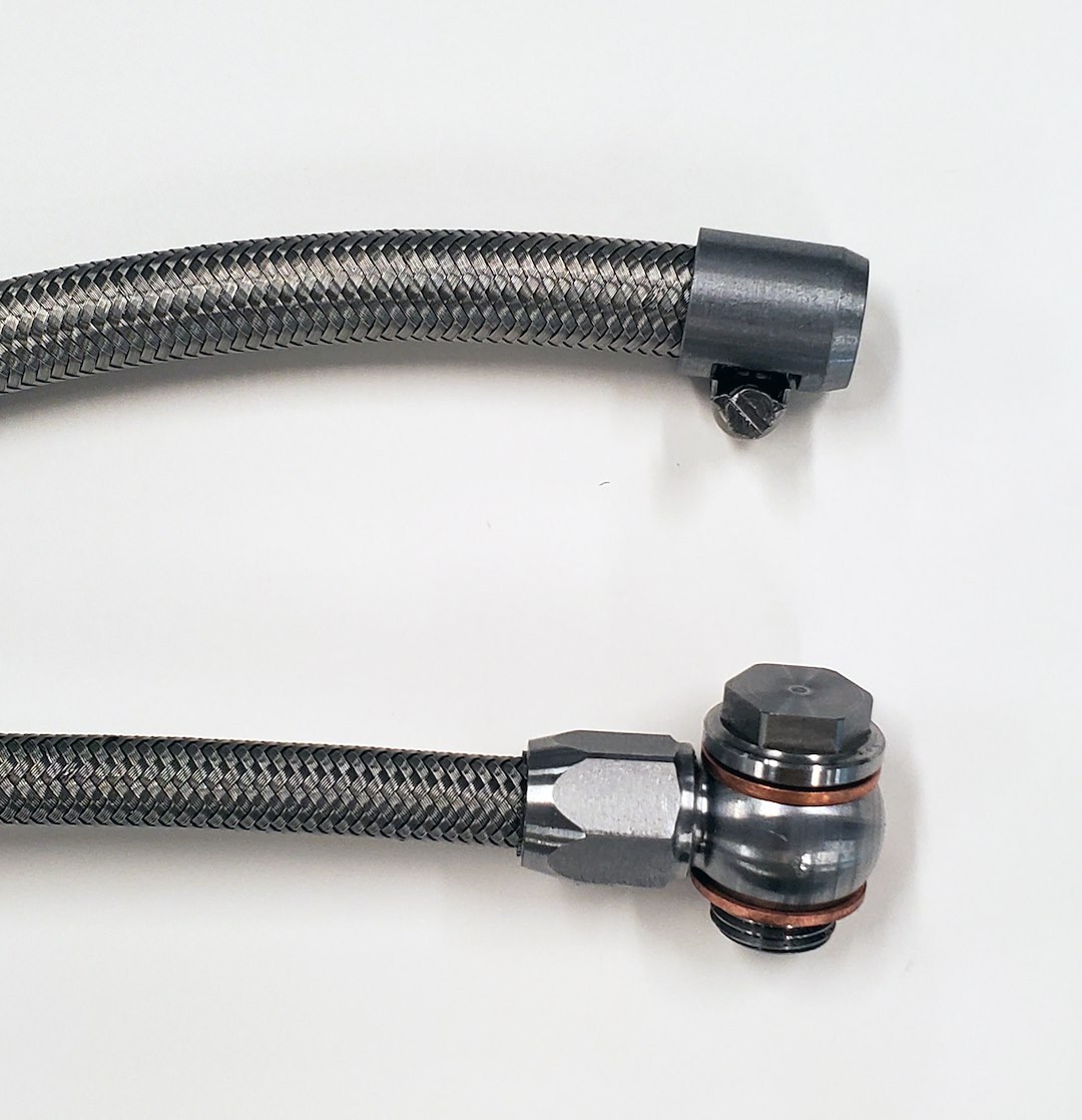 Borgeson Power Steering Hose, Braided Stainless Steel Pressure and Return Hoses, For Conecting GM Pump to 79-97 Mustang Rack and Pinion – 925133