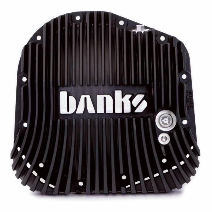 Banks Differential Cover, For Use with 1985 to 2019 Ford Sterling, 10.25/ 10.5 Ring Gear, 12 Bolt, Powder Coated, Stain Black, A380 Aluminum – 19258