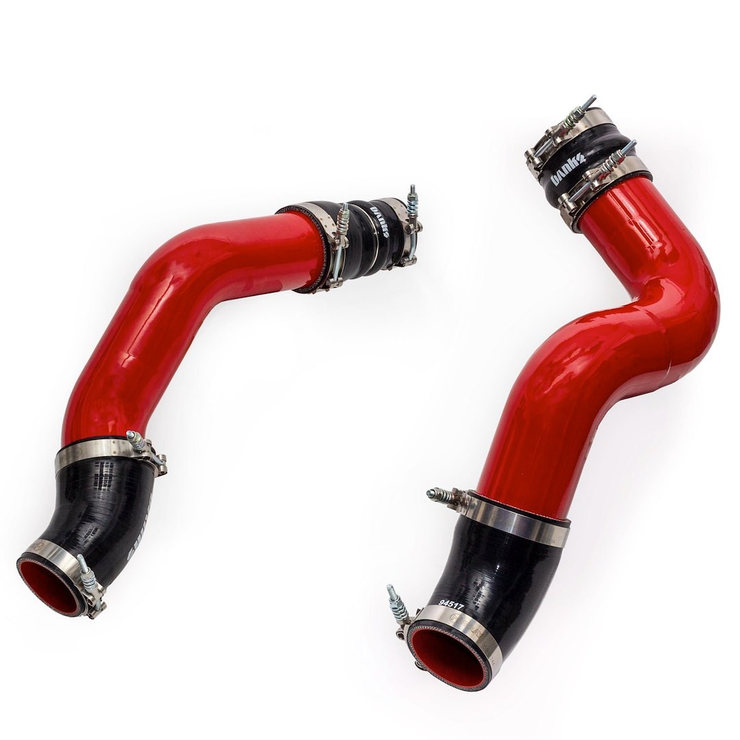 Banks Turbocharger Intercooler Pipe, Monster ®, 3-1/2 Inch Diameter, Powder Coated, Red, Aluminized Steel – 26006-PC
