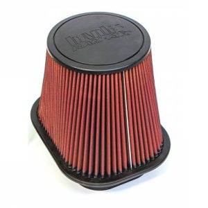 Banks Air Filter, Air Intake Replacement, Red, Cotton Gauze, Oiled Filter – 41829