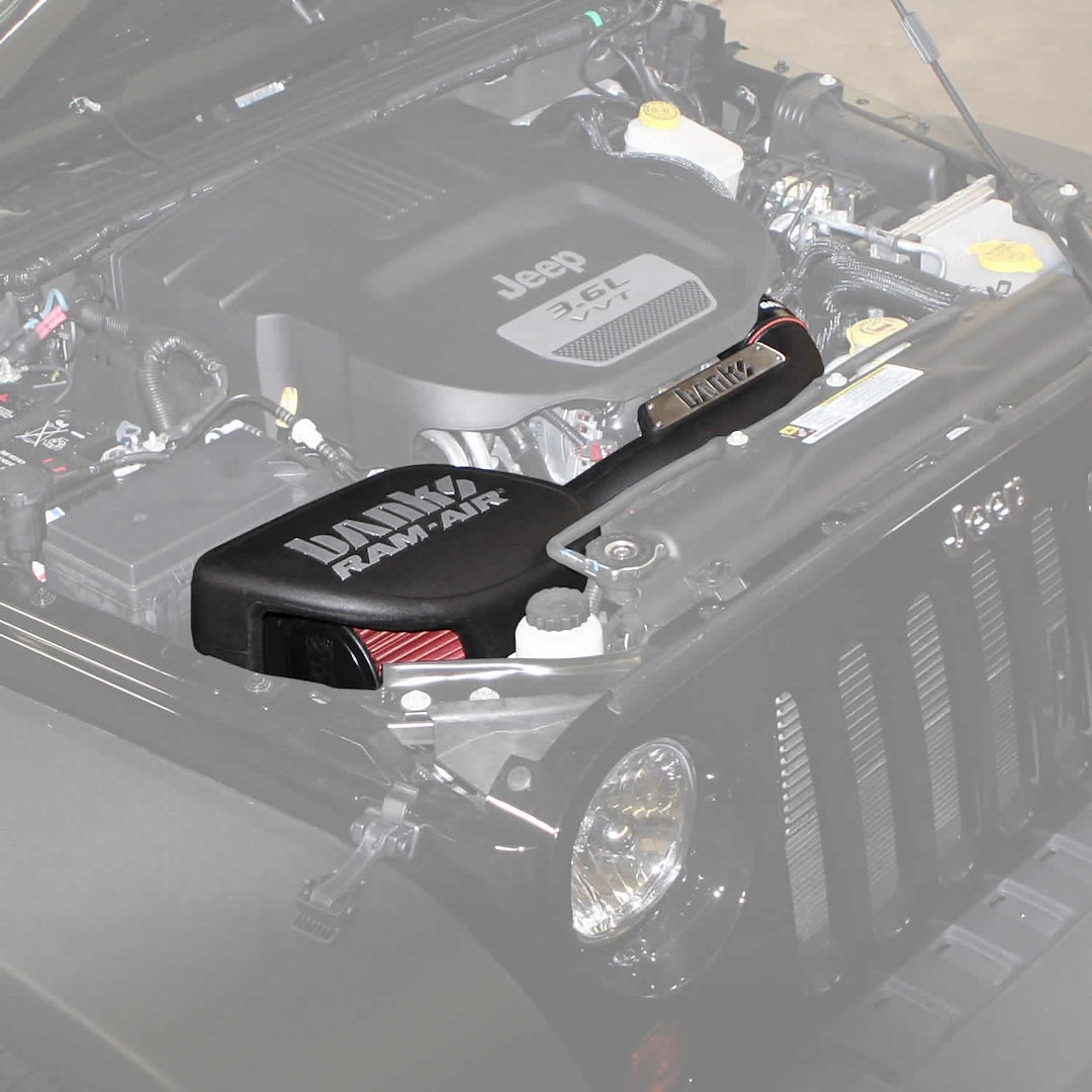 Banks Cold Air Intake, Ram-Air ®, Black Polyethylene Tube, Red Filter, Oiled, With Air Box – 41837