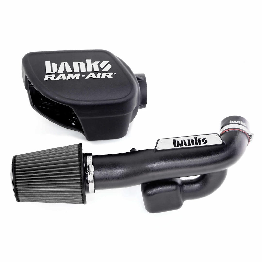 Banks Cold Air Intake, Ram-Air ®, Black Polyethylene Tube, Red Filter, Dry, With Air Box – 41837-D