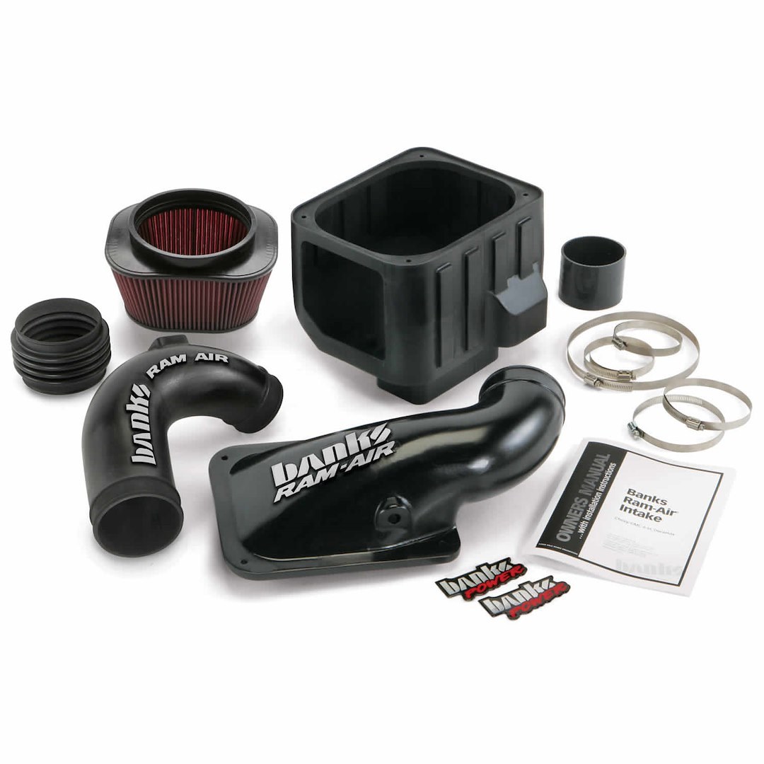 Banks Cold Air Intake, Ram-Air ®, Black Polyethylene Tube, Red Filter, With Air Box – 42135