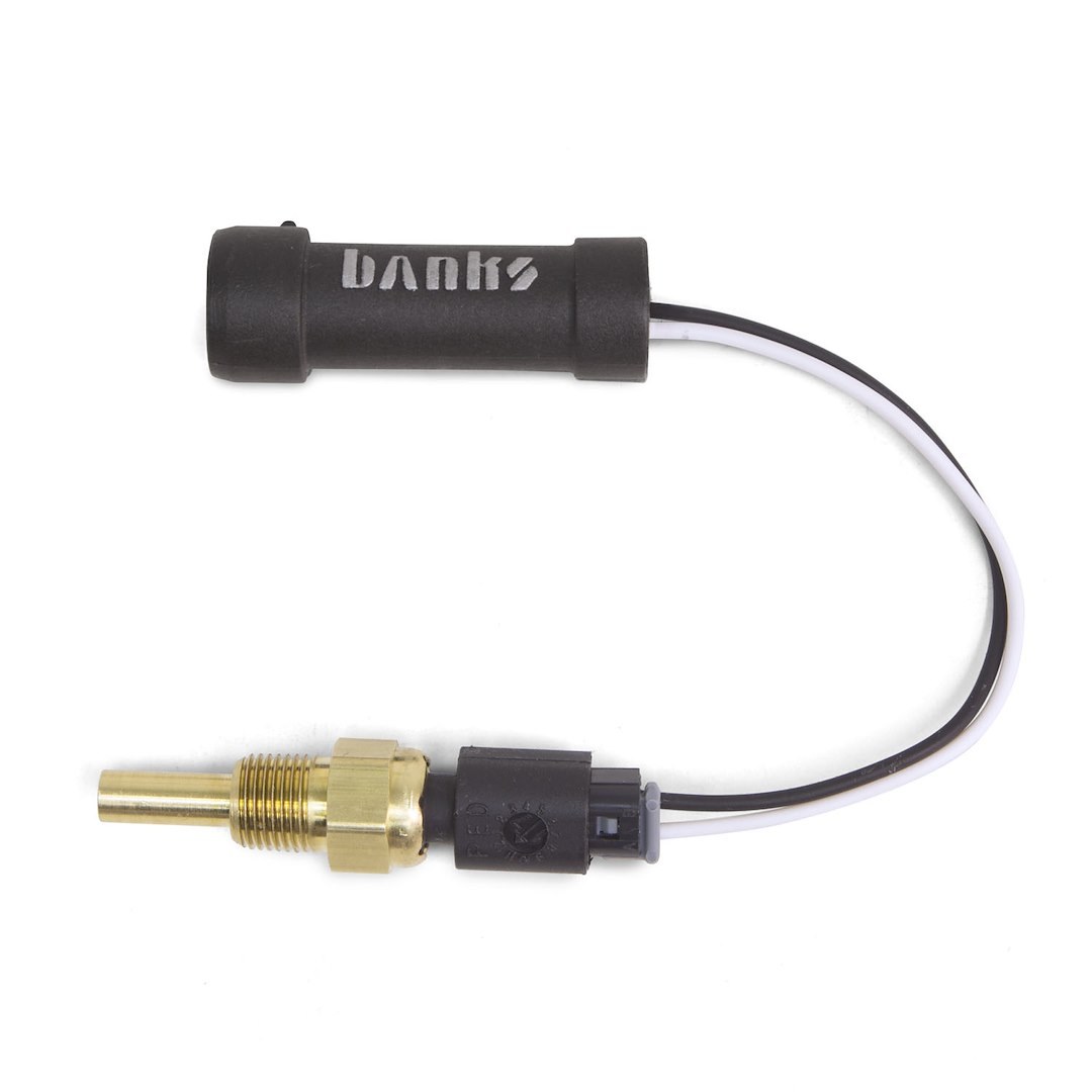 Banks Coolant Temperature Sensor, For Use with Idash 1.8 Datamonster, 1/8 Inch NPT, Upto 300 Fahrenheit Range – 66559