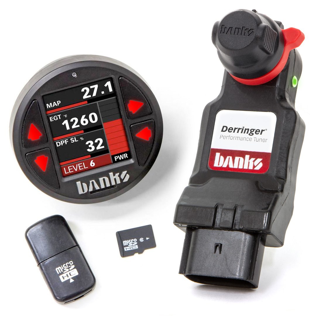 Banks Computer Chip/ Module, Derringer, Without Moniter, Performance, Up to 6 Adjustable Power Levels, Plug and Play, One Time Programmable – 66793