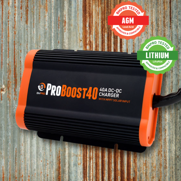 Bmpro Battery Charger, For 12 Volt Batteries, 18 Volt Power Supply/ 32 Volt Solar Power Supply, Three Stage Battery Charger – PROBOOST40