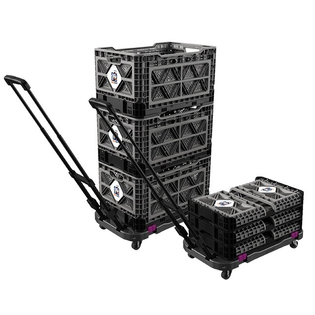 Big Ant Collapsible Container Hand Cart, For IP543630G to Move Crates Easily, With Fold Down Seat – H-IP54
