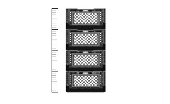 Big Ant Collapsible Container, Square Crate, 21.26 Inch Length X 14.17 Inch Width X 11.81 Inch Height/ 2.83 Inch Collapsed Height, Medium – IP543630G