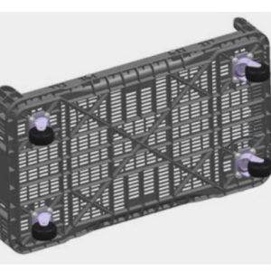 Big Ant Caster, Use with Collapsible Square Crate, 2 Inch Diameter, Polypropylene, Bolt-On Mount, Non-Lockable, Set of 4 – IP734/543 WLS
