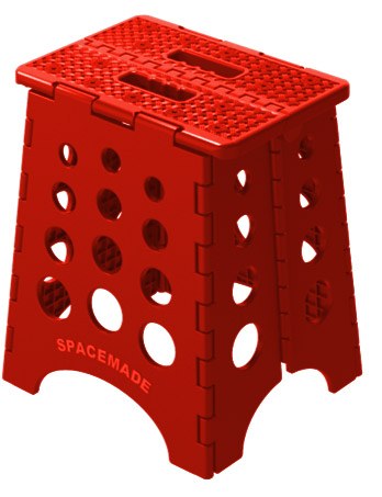 Big Ant Step Stool, Single Step with Non Slip Folding Stool with Handle, 13 Inch Length X 15 Inch Width X 15 Inch Height – SS-15R