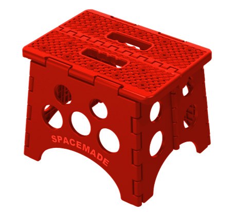 Big Ant Step Stool, Single Step with Non Slip Folding Stool with Handle, 12-1/2 Inch Length X 10-1/4 Inch Width X 9 Inch Height – SS-9R