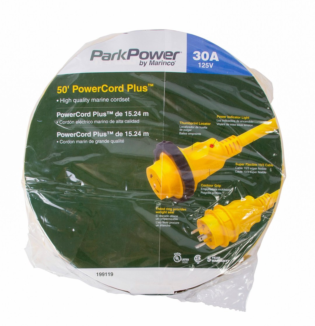 Bep Power Cord, Powercord Plus®, Power Supply Cord, 30 Amp/ 125 Volt AC, 50 Foot Length – 199119