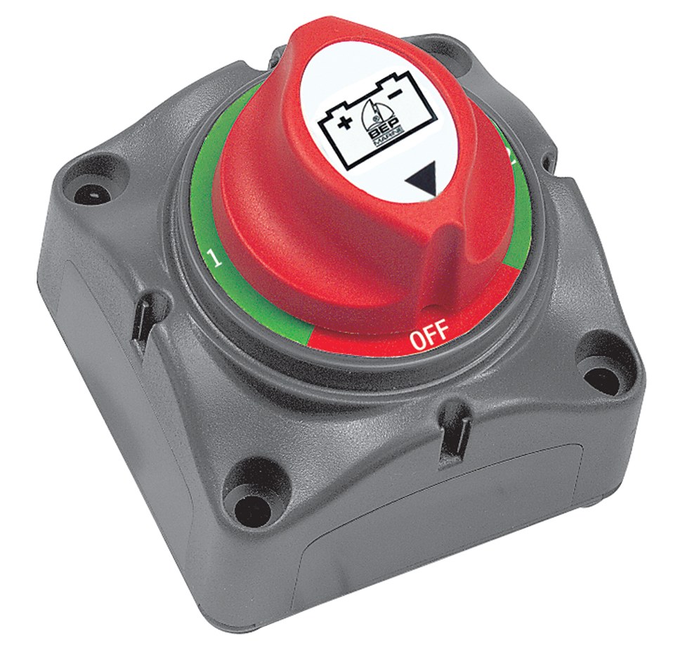 Bep Battery Disconnect Switch, Universal Mount, 48 Volt DC, Key Type 1-2-Both-Off Switch – 701S