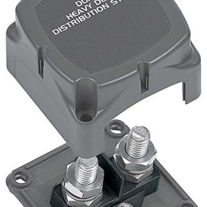 Bep Wire Terminal Block, Used for Connecting Battery Cables from Outboard, 2 Pole 3/8 Inch Stud, Black – 702-2S