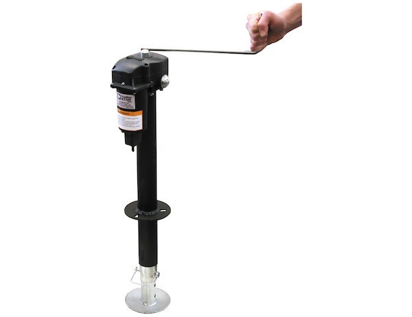 Buyers Products Trailer Tongue Jack, Electric, 3500 Pound Lift Capacity, 24 Inch Travel, 26-1/2 Inch Retracted Height, Bolt on – 0093500