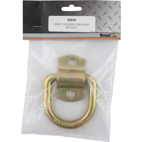 Buyers Products D-Ring, 4080 Pound, Yellow Zinc, Steel, Clam Shell Packaging – 02040