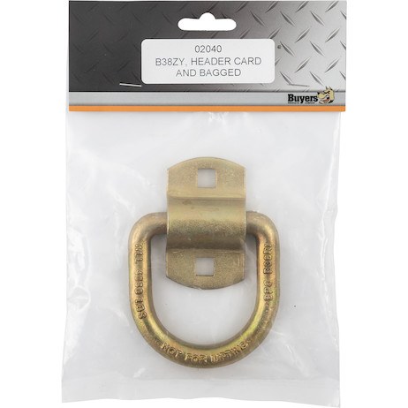 Buyers Products D-Ring, 4080 Pound, Yellow Zinc, Steel, Clam Shell Packaging – 02040