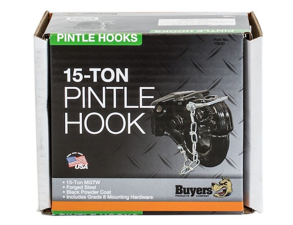 Buyers Products Pintle Hook, Bolt-On, 30000 Pound Towing Capacity, 6000 Pound Vertical Tongue Weight, Forged Steel – 10040