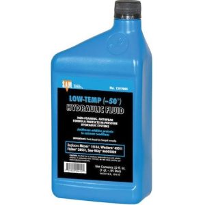 Buyers Products Snow Plow Hydraulic Fluid, Blue, Replaces Myers 15134, Rated to -50 Degrees C, Quart, Single – 1307005