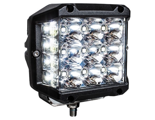 Buyers Products Spotlight, 55 Watt LED, Black Rectangular Housing, White Light, Spot-Flood Combination, 6920 Lumens, IP67 – 1492222