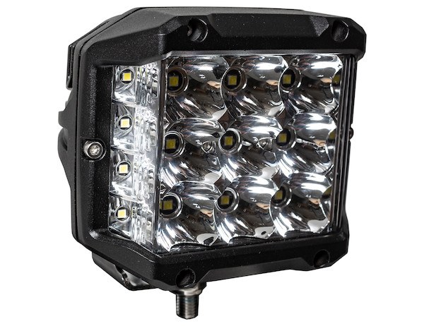 Buyers Products Spotlight, 55 Watt LED, Black Rectangular Housing, White Light, Spot-Flood Combination, 6920 Lumens, IP67 – 1492222