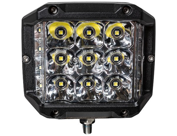 Buyers Products Spotlight, 55 Watt LED, Black Rectangular Housing, White Light, Spot-Flood Combination, 6920 Lumens, IP67 – 1492222
