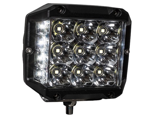 Buyers Products Spotlight, 55 Watt LED, Black Rectangular Housing, White Light, Spot-Flood Combination, 6920 Lumens, IP67 – 1492222