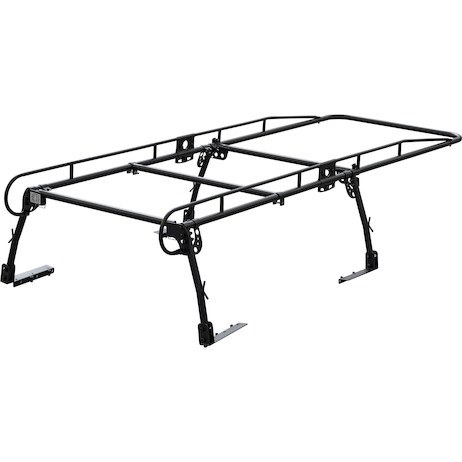 Buyers Products Ladder Rack, 1000 Pound Capacity, Multi-Fit, 11-1/4 Foot Length, Clamp-On/ Bolt-On, 38 Inch Height, Powder Coated, Black – 1501150