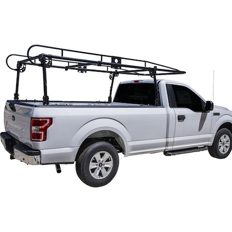 Buyers Products Ladder Rack, 1000 Pound Capacity, Multi-Fit, 11-1/4 Foot Length, Clamp-On/ Bolt-On, 38 Inch Height, Powder Coated, Black – 1501150