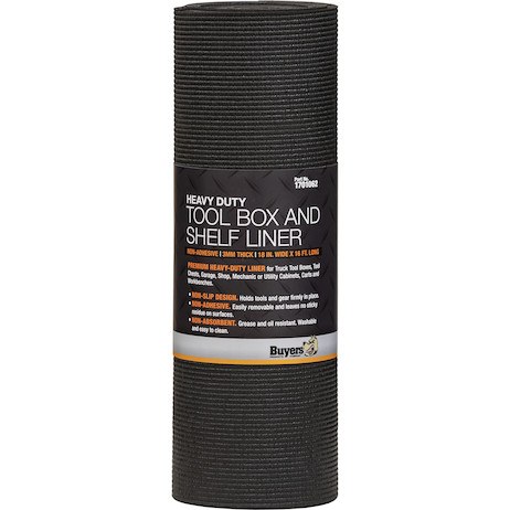 Buyers Products Utility Mat, Cut to Fit, For Truck Tool Box and Shelf Liner, 192 Inch Length X 18 Inch Width, Black, PVC – 1701062