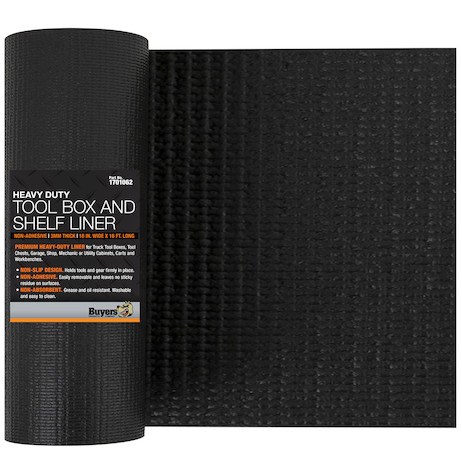 Buyers Products Utility Mat, Cut to Fit, For Truck Tool Box and Shelf Liner, 192 Inch Length X 18 Inch Width, Black, PVC – 1701062
