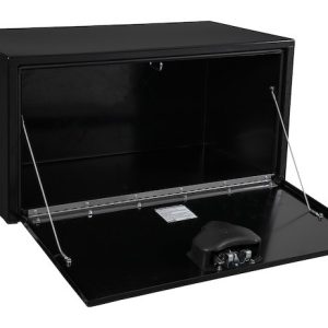Buyers Products Tool Box, Underbody, 1 Recessed Drop Door, Smooth, Gloss, Black, Steel, 36 Inch Length X 18 Inch Width X 18 Inch Height – 1702105