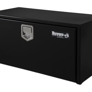 Buyers Products Tool Box, Underbody, 1 Recessed Drop Door, Smooth, Gloss, Black, Steel, 36 Inch Length X 18 Inch Width X 18 Inch Height – 1702105