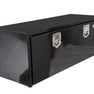 Buyers Products Tool Box, Underbody, 1 Recessed Drop Door, Smooth, Gloss, Black, Steel, 48 Inch Length X 18 Inch Width X 18 Inch Height – 1702110
