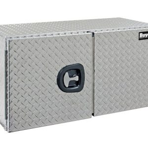 Buyers Products Tool Box, Underbody, 2 Barn Door, Diamond Tread, Aluminum, 48 Inch Length X 24 Inch Width X 24 Inch Height, Paddle Latch – 1702240
