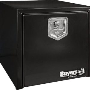 Buyers Products Tool Box, Underbody, 1 Recessed Drop Door, Smooth, Powder Coated, Black, Steel – 1702295