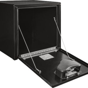 Buyers Products Tool Box, Underbody, 1 Recessed Drop Door, Smooth, Powder Coated, Black, Steel – 1702295