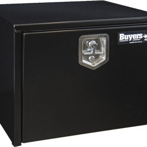 Buyers Products Tool Box, Underbody, 1 Recessed Drop Door, Smooth, Gloss, Black, Steel, 24 Inch Length X 18 Inch Width X 18 Inch Height – 1702300