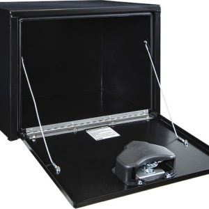 Buyers Products Tool Box, Underbody, 1 Recessed Drop Door, Smooth, Gloss, Black, Steel, 24 Inch Length X 18 Inch Width X 18 Inch Height – 1702300
