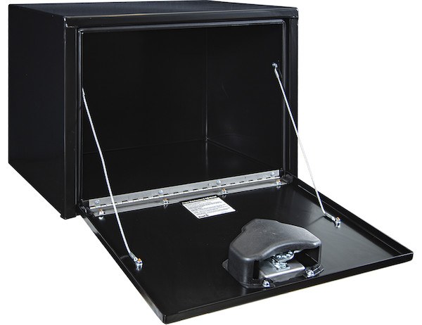 Buyers Products Tool Box, Underbody, 1 Recessed Drop Door, Smooth, Gloss, Black, Steel, 24 Inch Length X 18 Inch Width X 18 Inch Height – 1702300