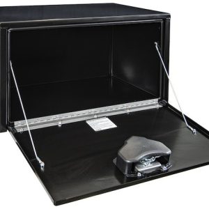 Buyers Products Tool Box, Underbody, 1 Recessed Drop Door, Smooth, Gloss, Black, Steel, 30 Inch Length X 18 Inch Width X 18 Inch Height – 1702303
