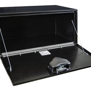 Buyers Products Tool Box, Underbody, 1 Recessed Drop Door, Smooth, Gloss, Black, Steel, 36 Inch Length X 18 Inch Width X 18 Inch Height – 1702305