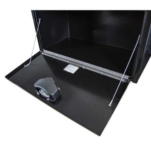 Buyers Products Tool Box, Underbody, 1 Recessed Drop Door, Smooth, Gloss, Black, Steel, 36 Inch Length X 18 Inch Width X 18 Inch Height – 1702305