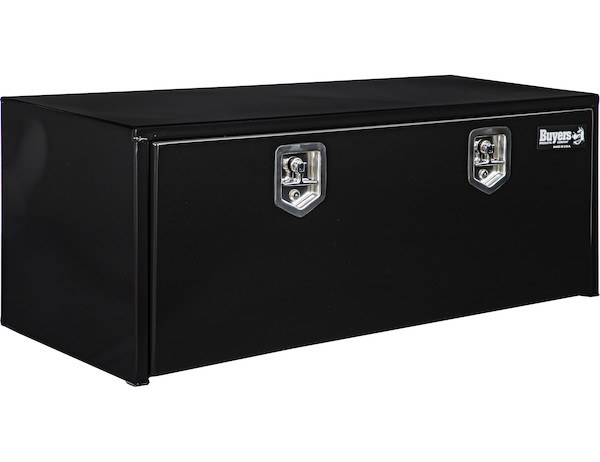 Buyers Products Tool Box, Underbody, 1 Recessed Drop Door, Smooth, Gloss, Black, Steel, 48 Inch Length X 18 Inch Width X 18 Inch Height – 1702310